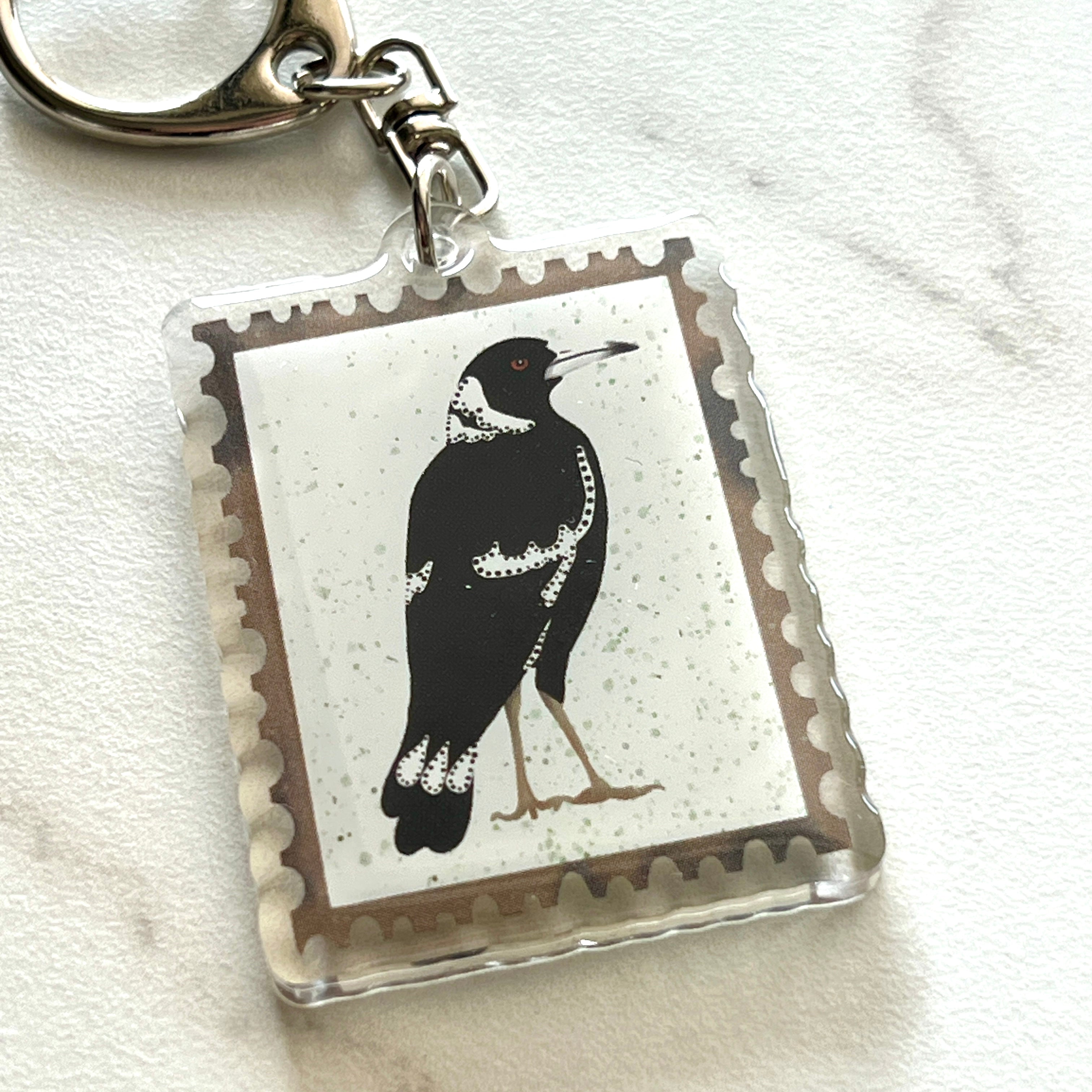 Magpie keyring