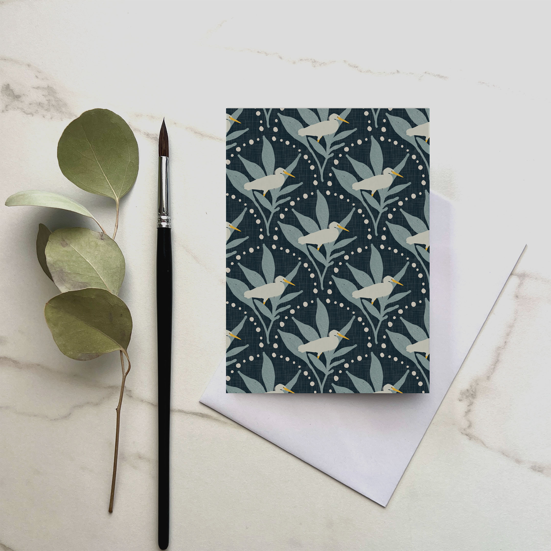 Elegant Egret - Greeting Card