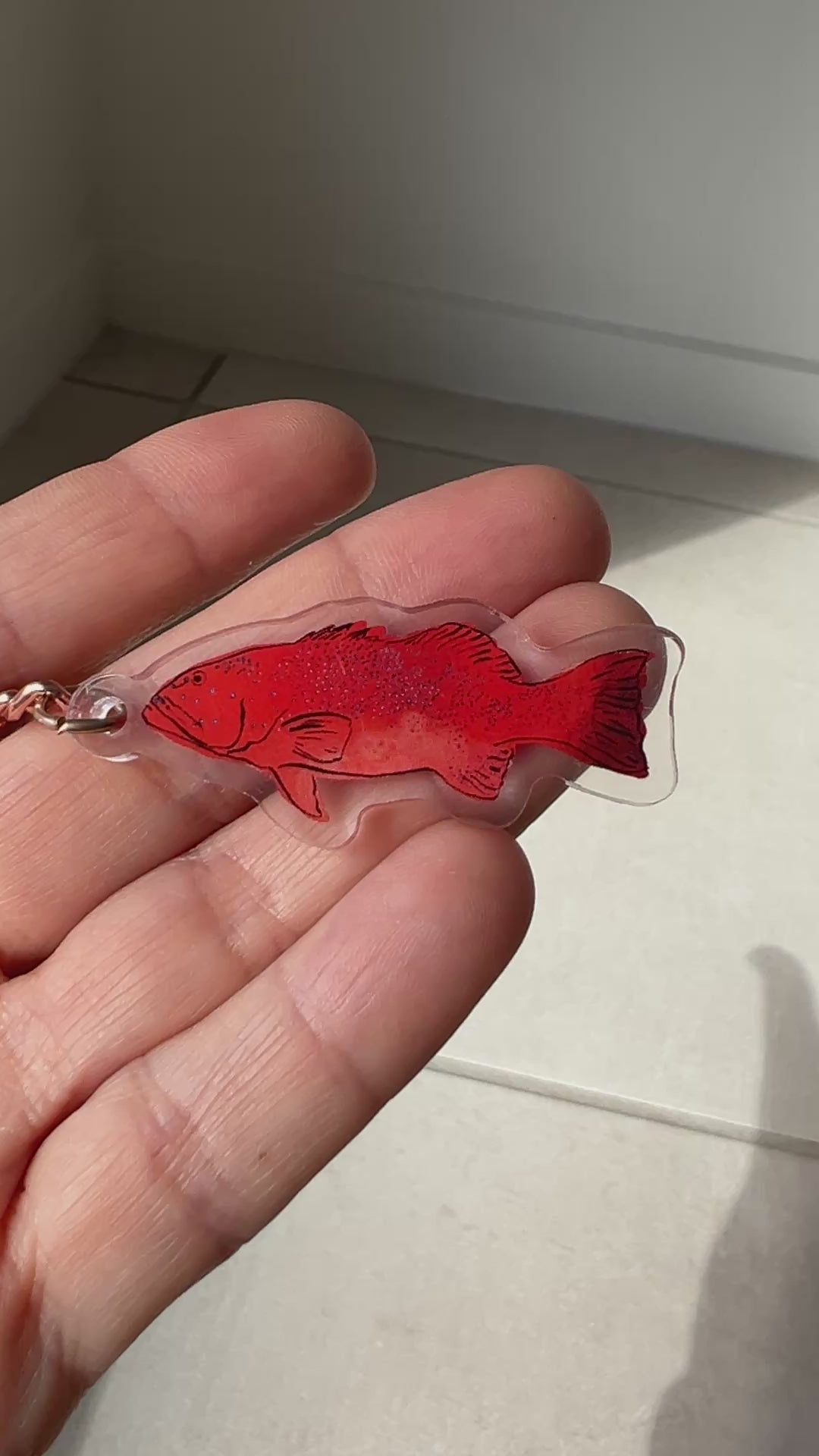 Coral trout keyring