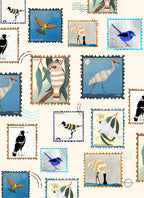 Australian birds tea towel