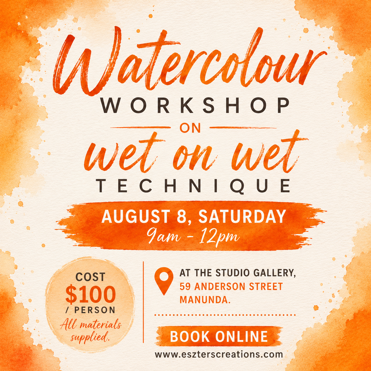 Watercolour Workshop - Wet on wet technique