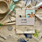 Cairns tea towel featuring tropical Australian watercolour artwork by Eszter Torok