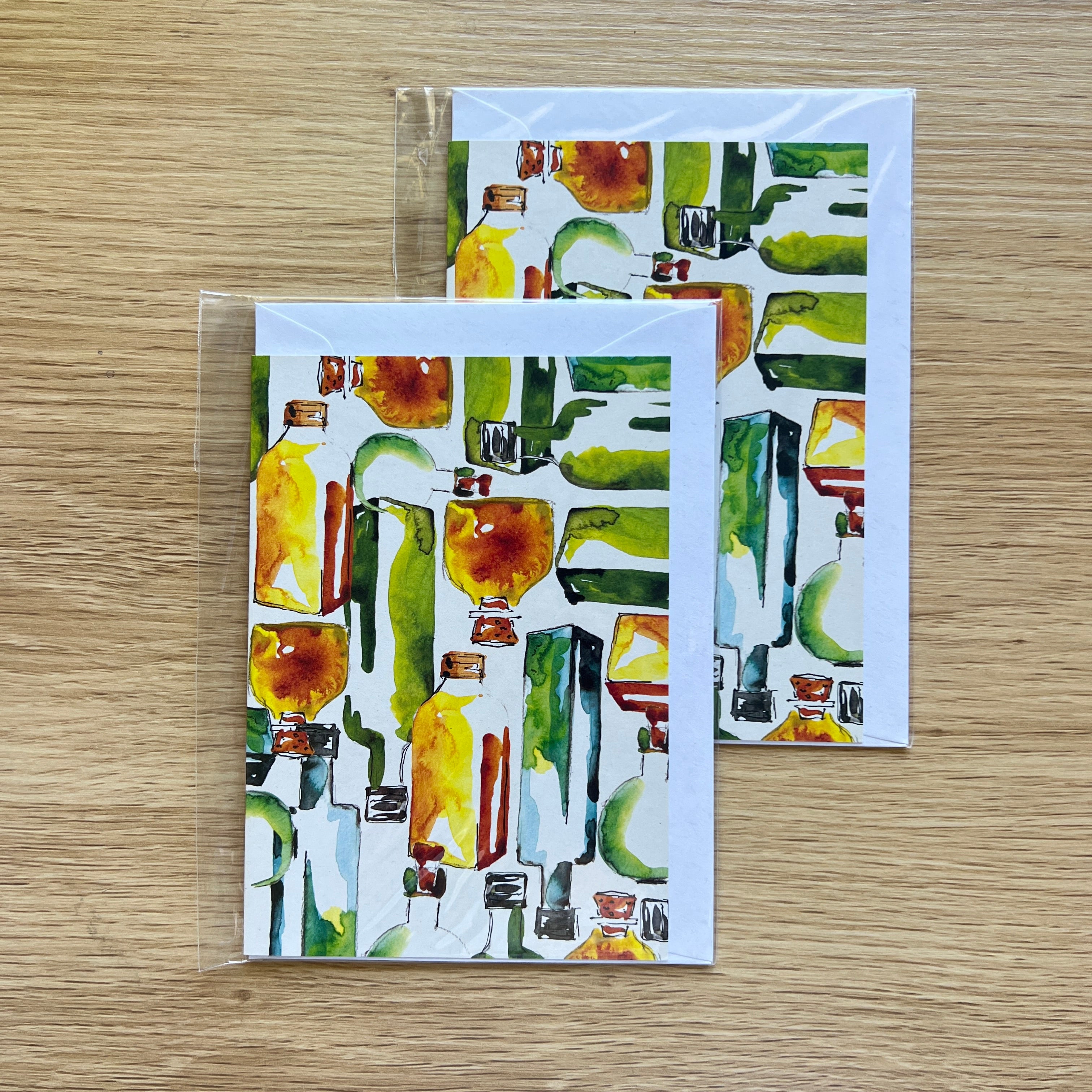 Vintage bottles Greeting Card