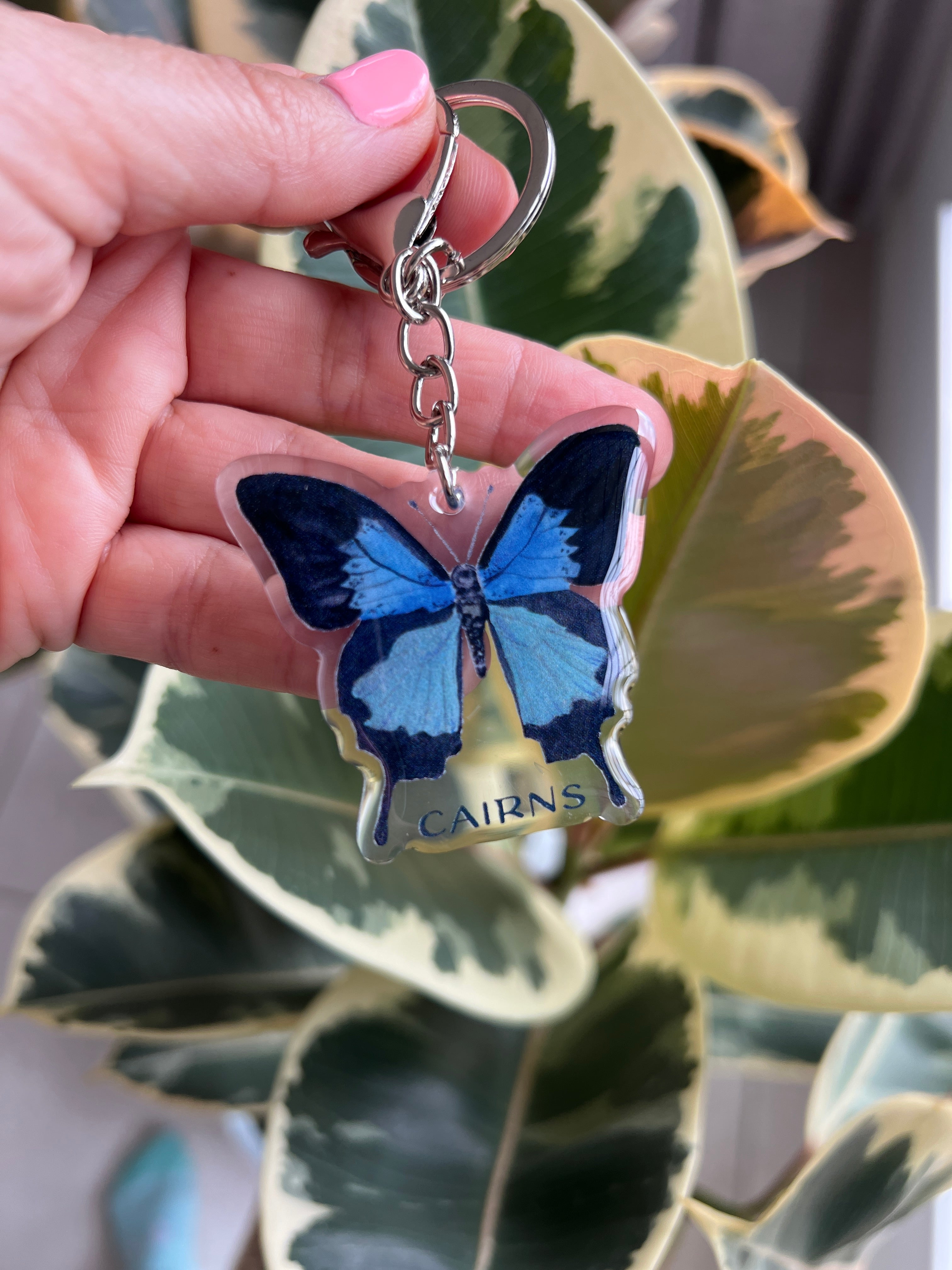 Ulysses Butterfly Cairns  -  Acrylic Keychain