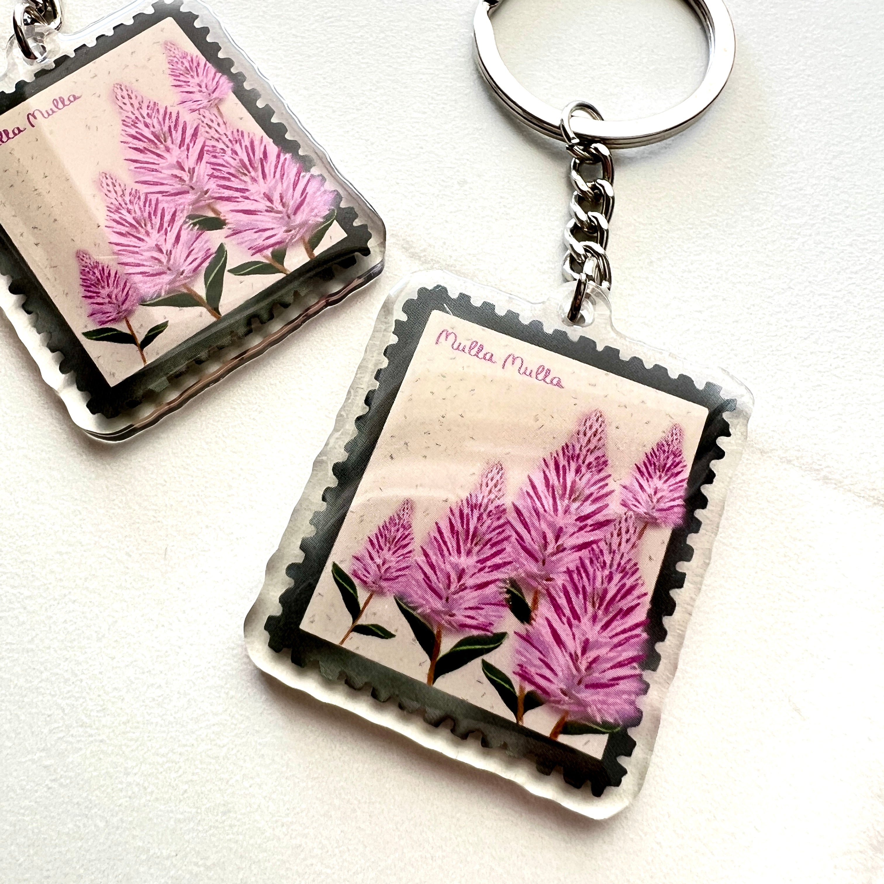 Mulla Mulla flower keyring