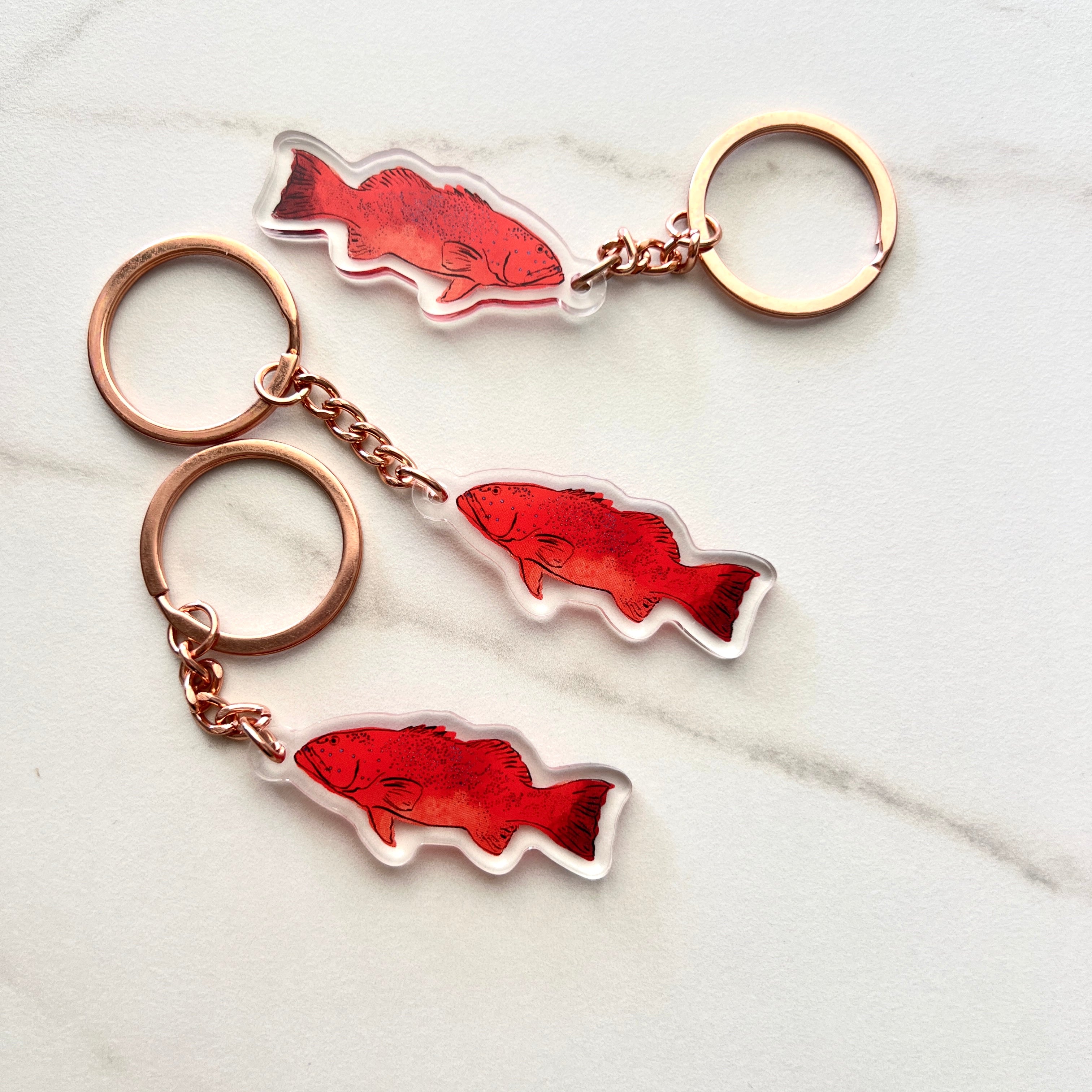 Coral trout keyring