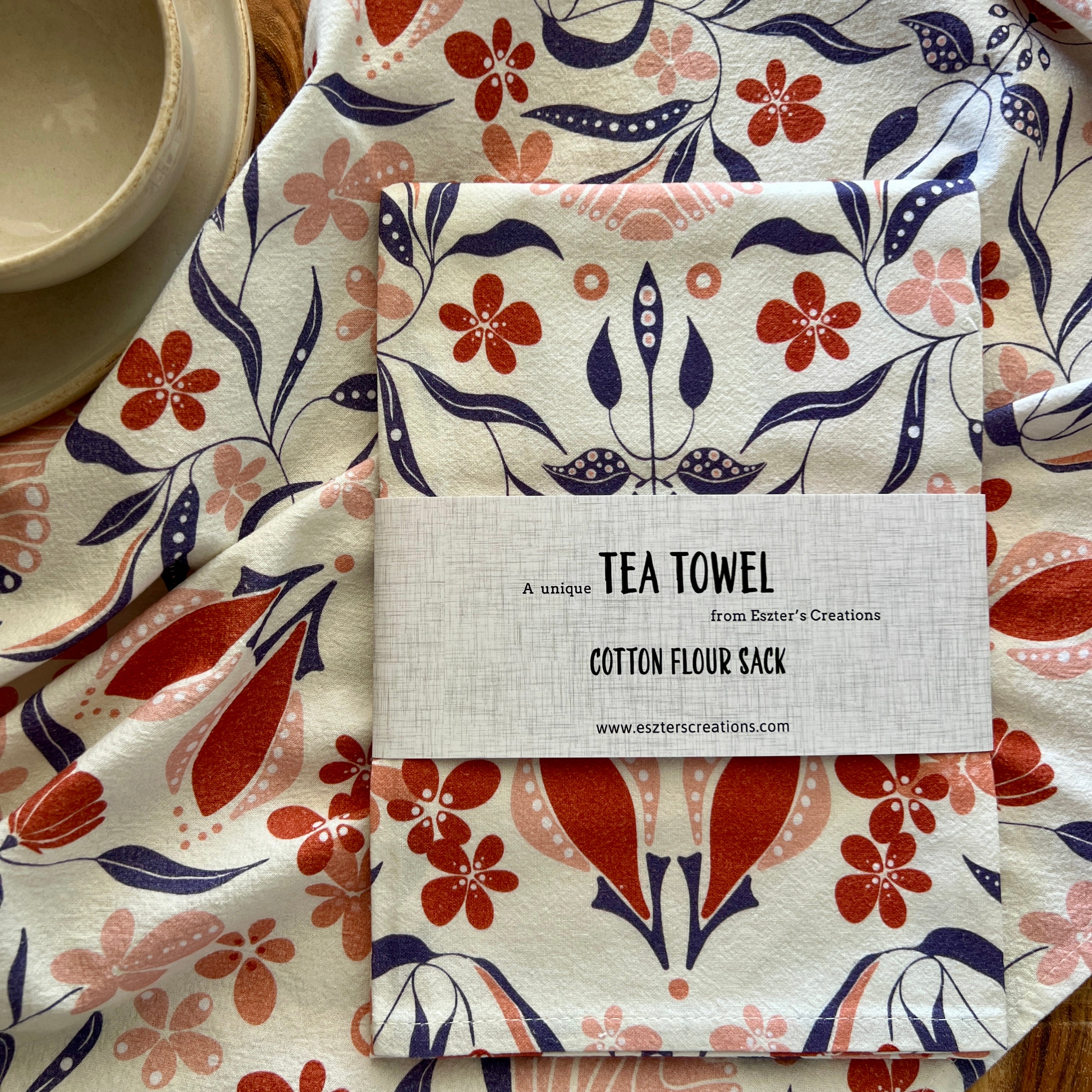 Floral Tea Towel