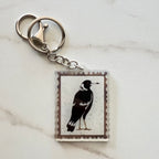 australian magpie keyring by eszter's creations