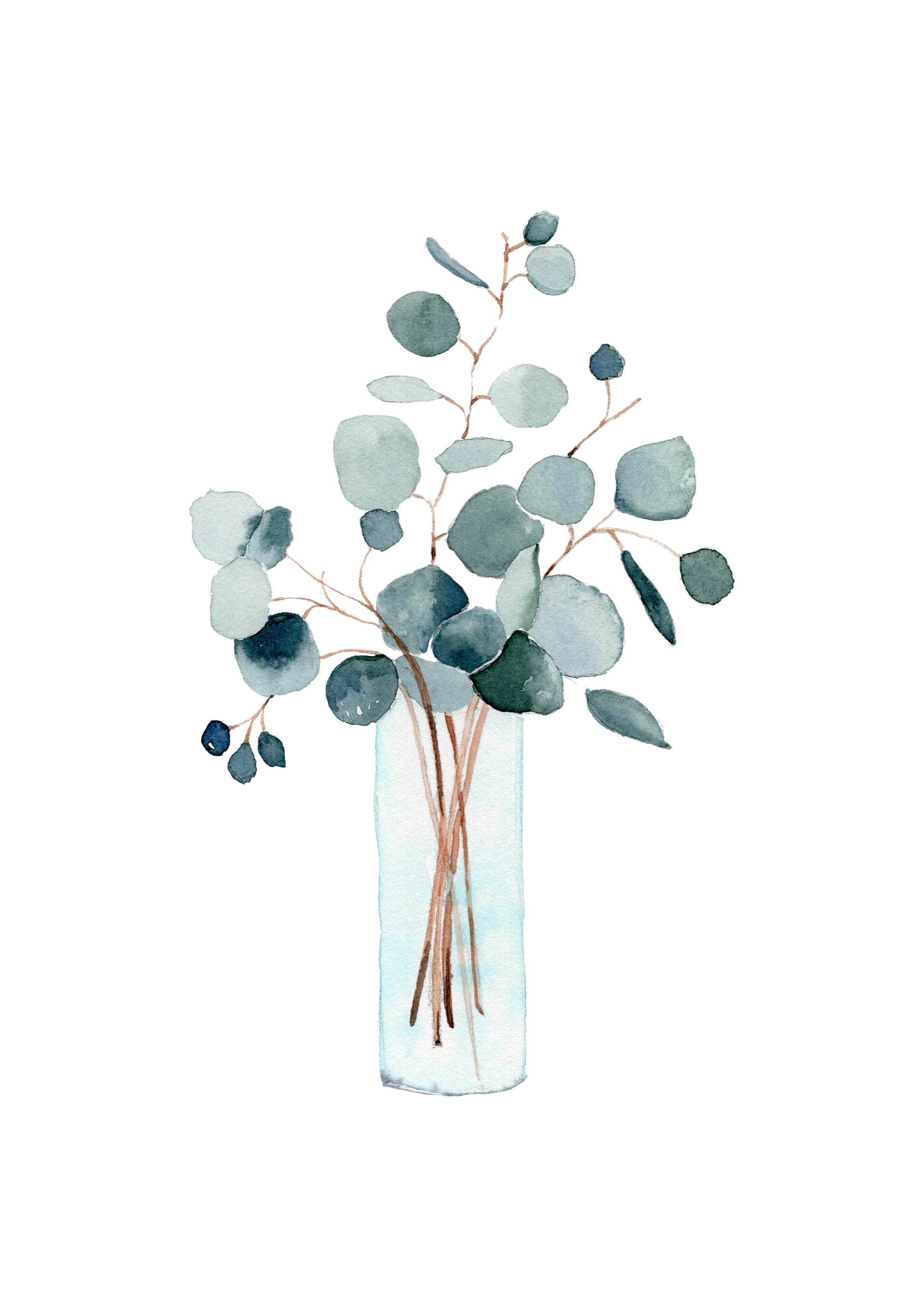 Eucalyptus in Vase – Art Print