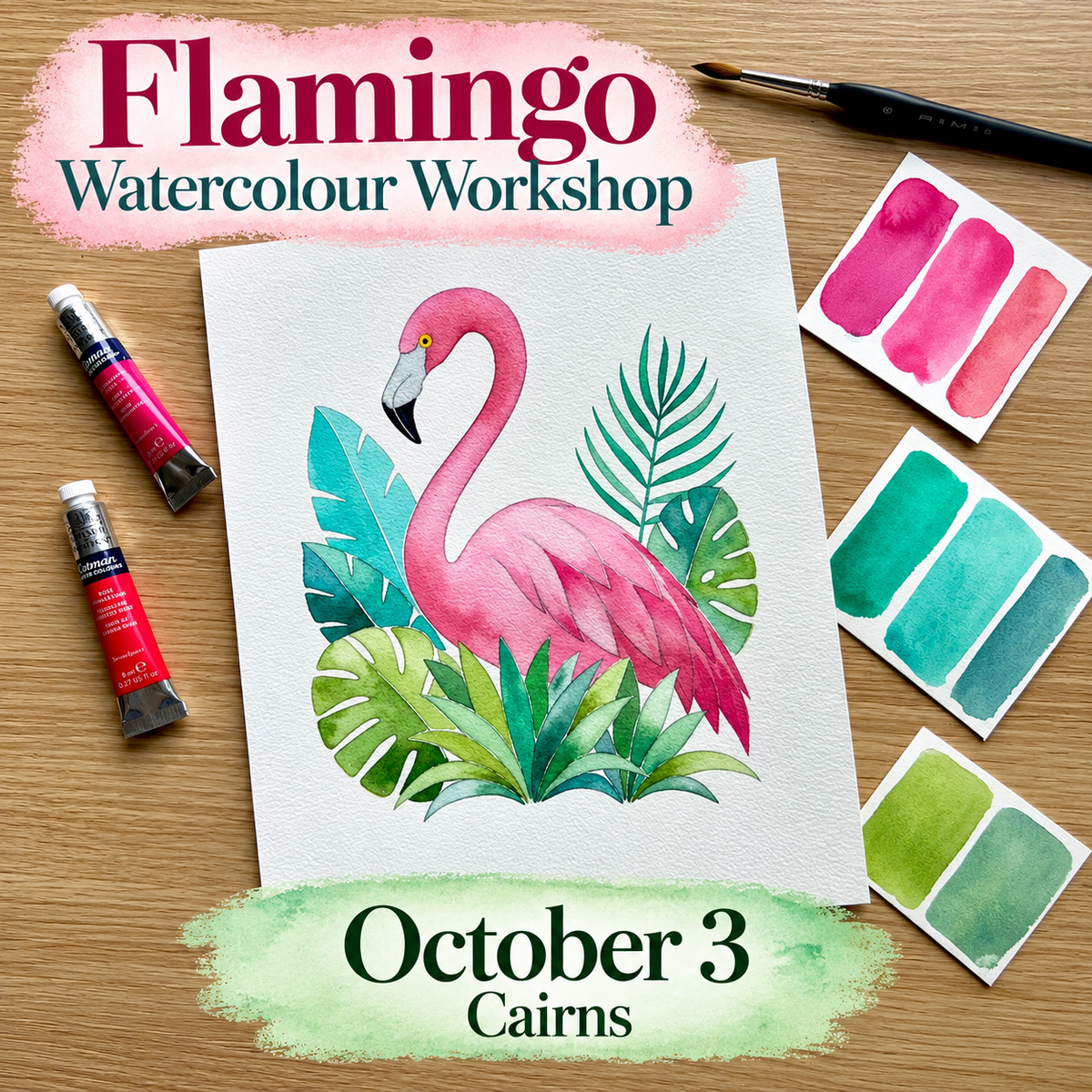 Flamingo Watercolour Workshop - 3 October