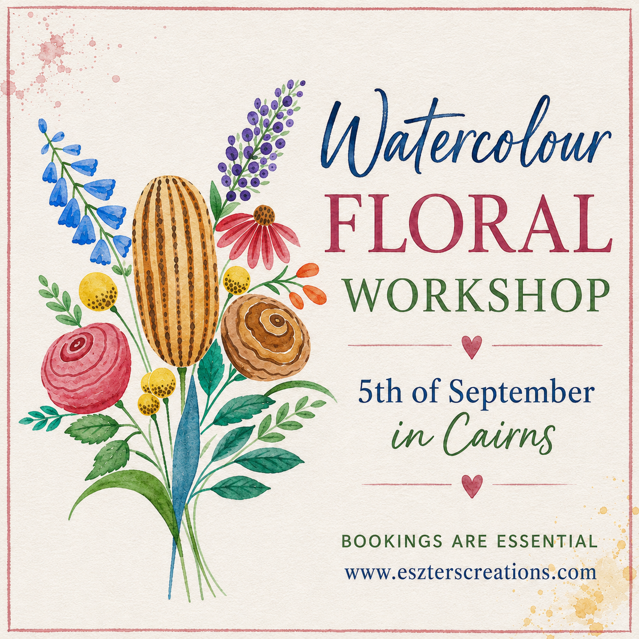 Watercolour Floral Workshop - 5 September