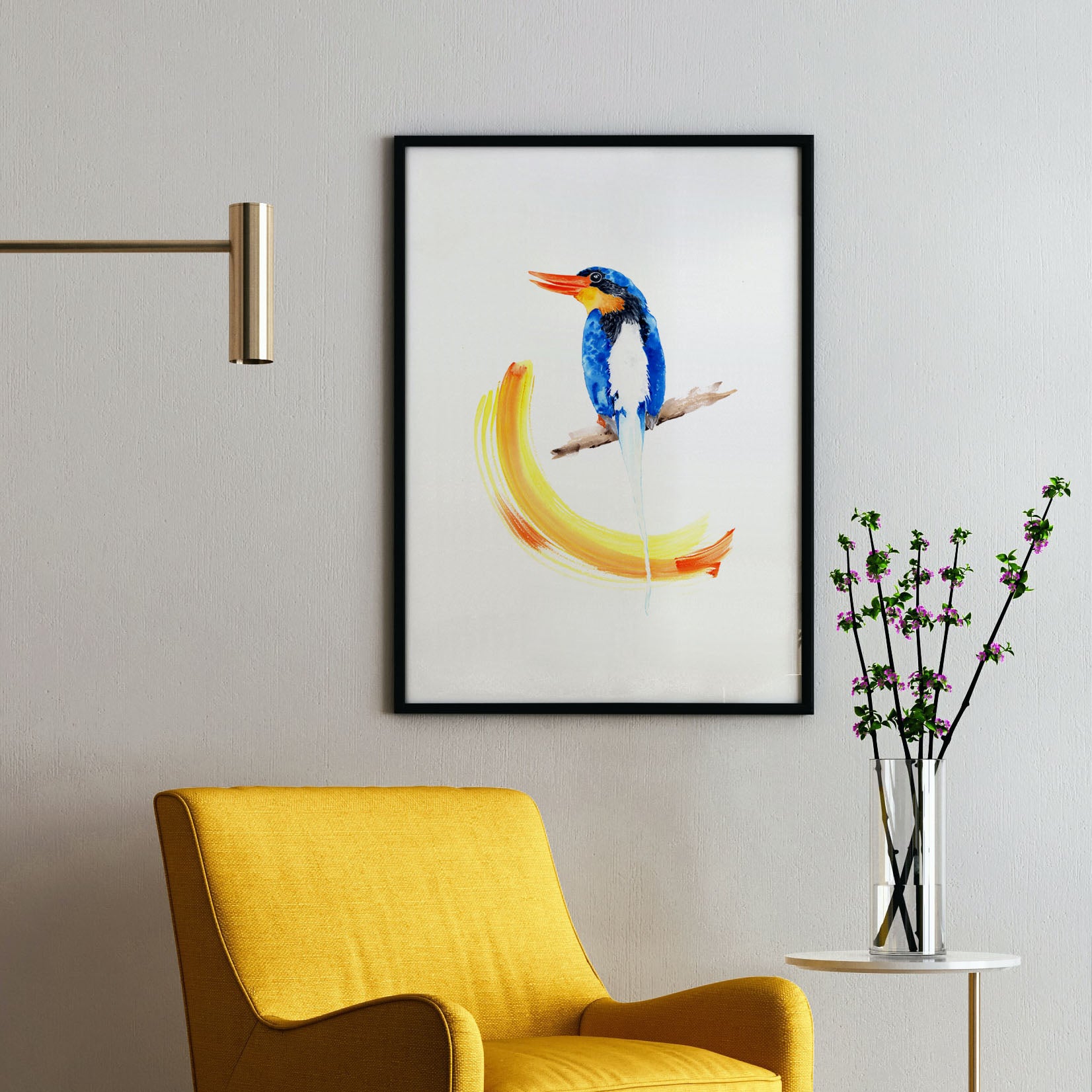 Buff-breasted Paradise Kingfisher – Art Print