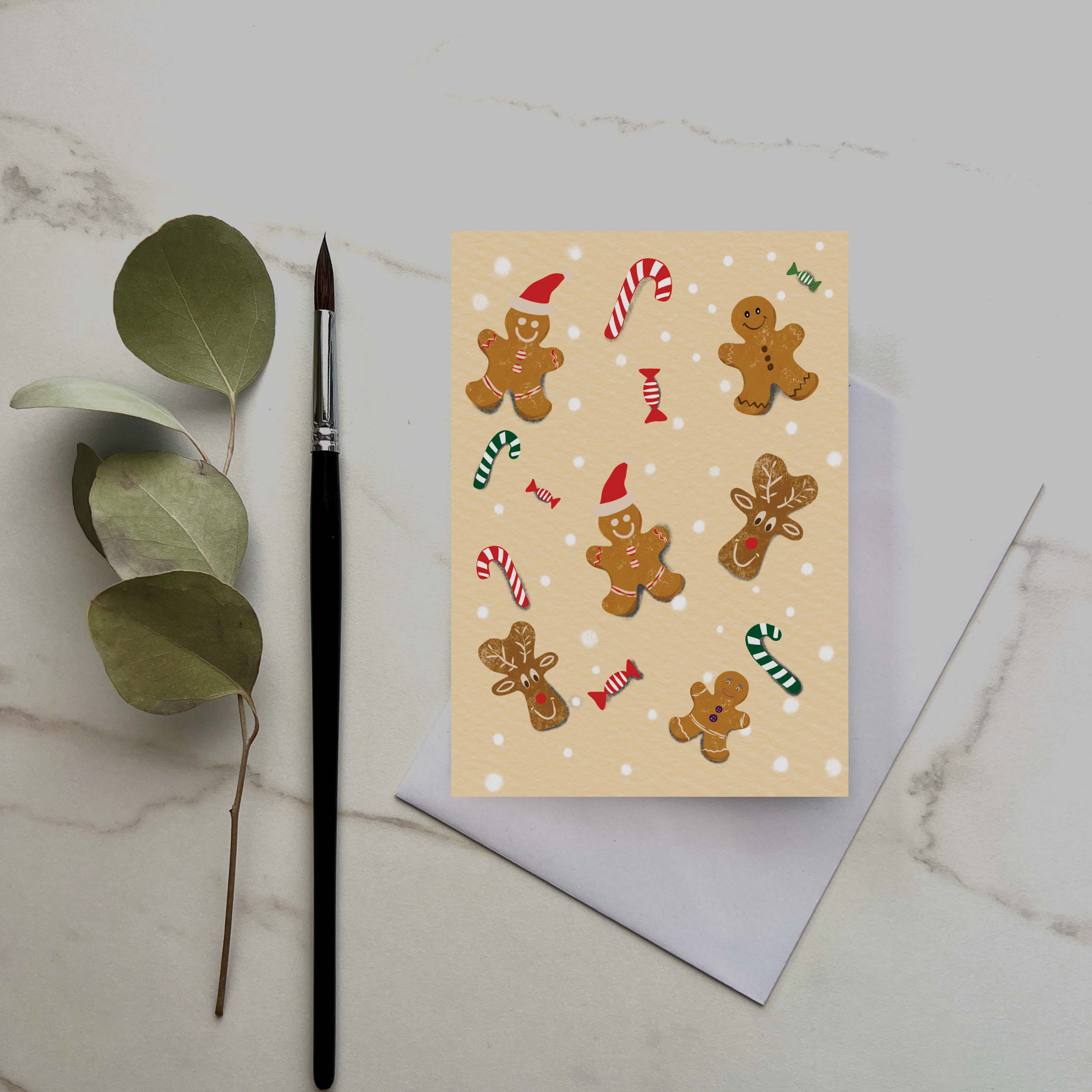 Gingerbread Man – Greeting Card