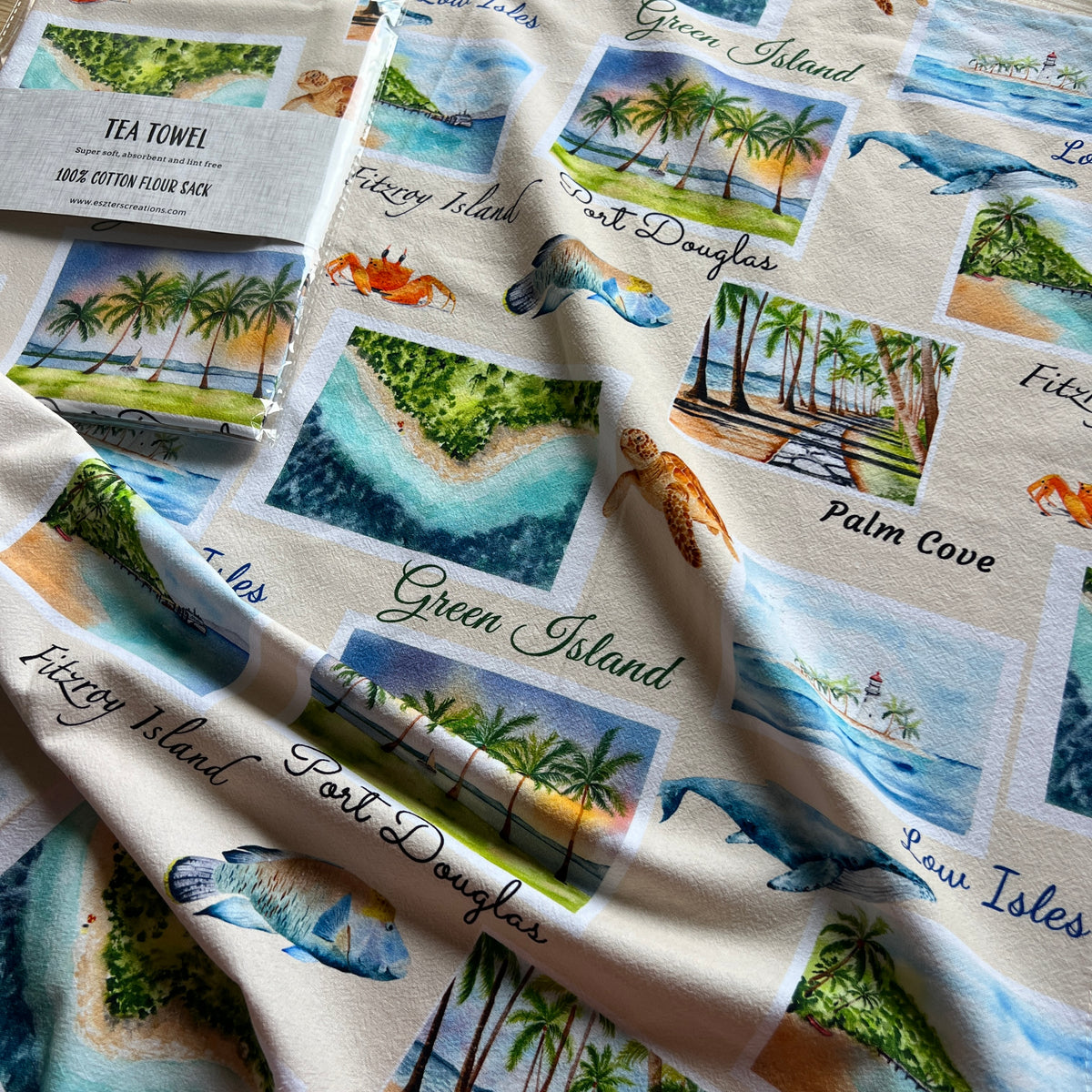 Reef and Coast Tea Towel