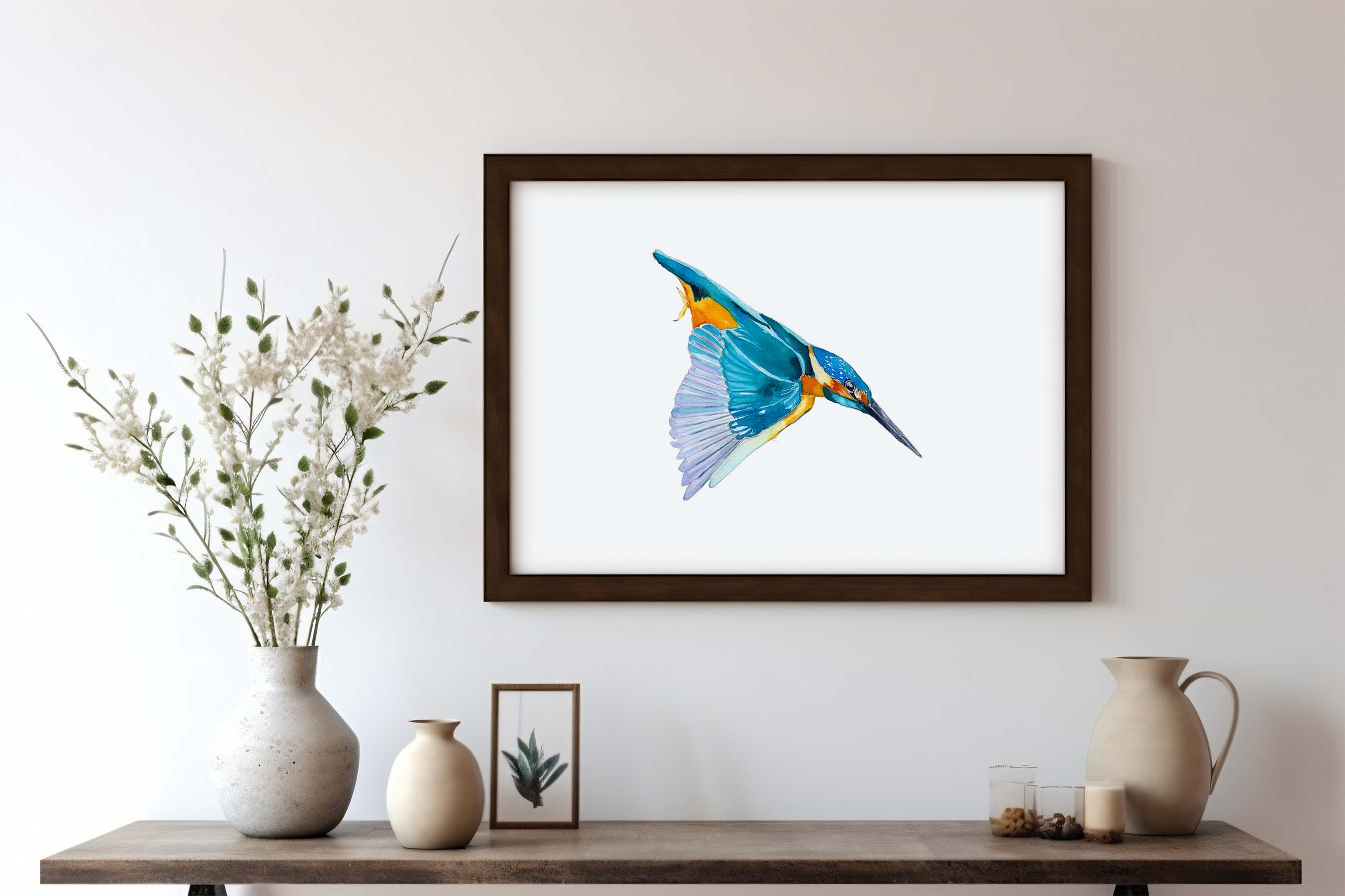 Diving Kingfisher – Art Print