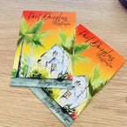 port douglas postcards showing church in sunset