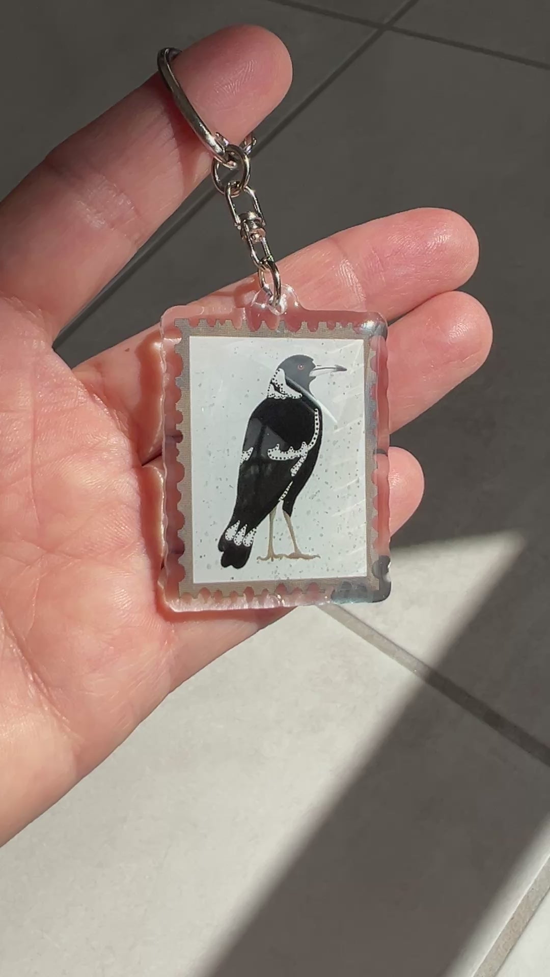 Magpie keyring