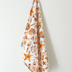 beige brown watercolour seashells featuring a cotton tea towel designed by Eszter Torok
