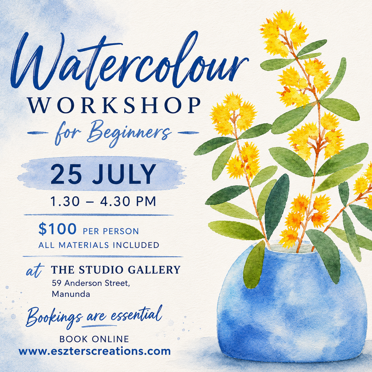 Beginner Watercolour Workshop - 25 July