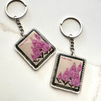 western australian mulla mulla flower gift keychain by eszter's creations