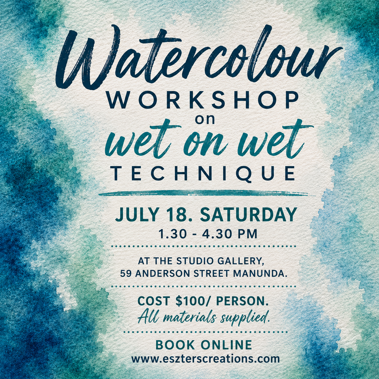 Watercolour Workshop - Wet on wet technique